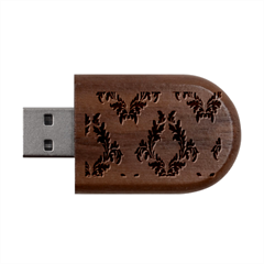 Zebra Zebra Pattern Zebra Fur Zebra Print Strip Wood Oval Usb Flash Drive by Azkajaya