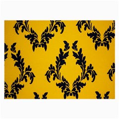 Yellow Regal Filagree Pattern Large Glasses Cloth (2 Sides) by Azkajaya