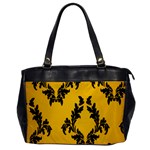 Yellow Regal Filagree Pattern Oversize Office Handbag Front