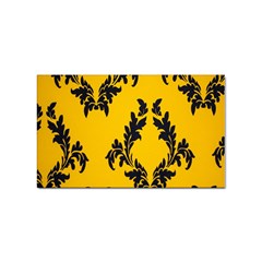 Yellow Regal Filagree Pattern Sticker Rectangular (100 Pack) by Azkajaya