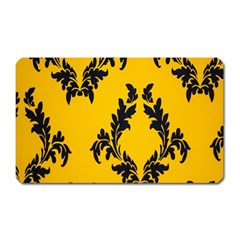 Yellow Regal Filagree Pattern Magnet (rectangular) by Azkajaya