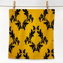 Yellow Regal Filagree Pattern Face Towel by Azkajaya