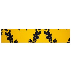 Yellow Regal Filagree Pattern Small Premium Plush Fleece Scarf