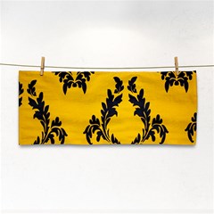 Yellow Regal Filagree Pattern Hand Towel by Azkajaya