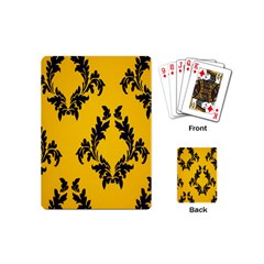 Yellow Regal Filagree Pattern Playing Cards Single Design (mini)