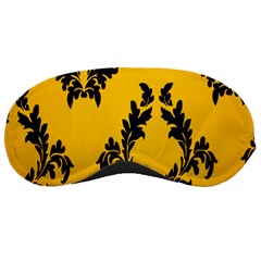 Yellow Regal Filagree Pattern Sleep Mask by Azkajaya