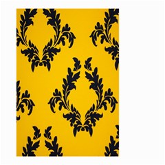 Yellow Regal Filagree Pattern Small Garden Flag (two Sides) by Azkajaya