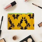 Yellow Regal Filagree Pattern Cosmetic Bag (XS) Back