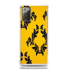 Yellow Regal Filagree Pattern Samsung Galaxy Note 20 Tpu Uv Case by Azkajaya