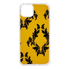 Yellow Regal Filagree Pattern Iphone 14 Plus Tpu Uv Print Case by Azkajaya