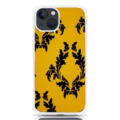 Yellow Regal Filagree Pattern Iphone 13 Tpu Uv Print Case by Azkajaya