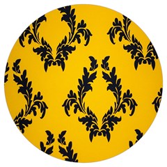 Yellow Regal Filagree Pattern Round Trivet by Azkajaya