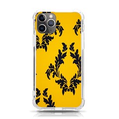 Yellow Regal Filagree Pattern Iphone 11 Pro 5 8 Inch Tpu Uv Print Case by Azkajaya