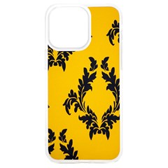 Yellow Regal Filagree Pattern Iphone 15 Plus Tpu Uv Print Case by Azkajaya