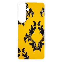 Yellow Regal Filagree Pattern Samsung Galaxy S24 6 2 Inch Tpu Uv Case