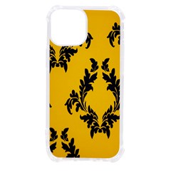 Yellow Regal Filagree Pattern Iphone 13 Mini Tpu Uv Print Case by Azkajaya