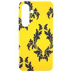 Yellow Regal Filagree Pattern Samsung Galaxy S24 6 2 Inch Black Tpu Uv Case