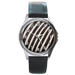 Zebra Zebra Pattern Zebra Fur Zebra Print Strip Round Metal Watch