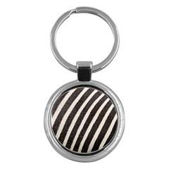 Zebra Zebra Pattern Zebra Fur Zebra Print Strip Key Chain (round) by Azkajaya