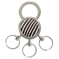 Zebra Zebra Pattern Zebra Fur Zebra Print Strip 3-ring Key Chain by Azkajaya