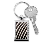 Zebra Zebra Pattern Zebra Fur Zebra Print Strip Key Chain (Rectangle) Front