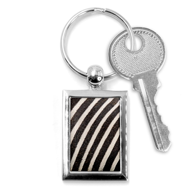 Zebra Zebra Pattern Zebra Fur Zebra Print Strip Key Chain (Rectangle)