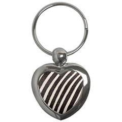 Zebra Zebra Pattern Zebra Fur Zebra Print Strip Key Chain (heart) by Azkajaya