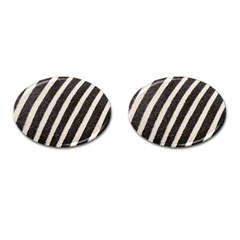 Zebra Zebra Pattern Zebra Fur Zebra Print Strip Cufflinks (oval) by Azkajaya