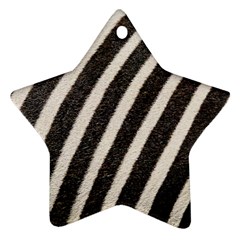 Zebra Zebra Pattern Zebra Fur Zebra Print Strip Star Ornament (two Sides) by Azkajaya