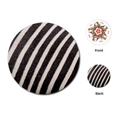 Zebra Zebra Pattern Zebra Fur Zebra Print Strip Playing Cards Single Design (round)