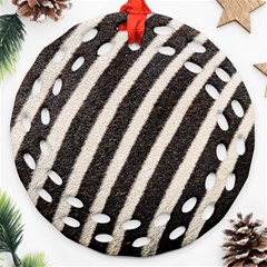 Zebra Zebra Pattern Zebra Fur Zebra Print Strip Ornament (round Filigree)