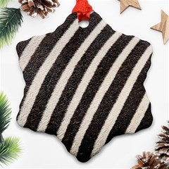 Zebra Zebra Pattern Zebra Fur Zebra Print Strip Ornament (snowflake)