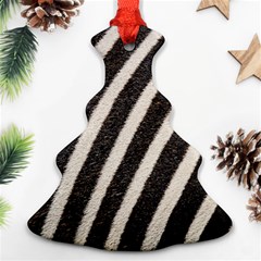 Zebra Zebra Pattern Zebra Fur Zebra Print Strip Christmas Tree Ornament (two Sides)