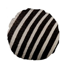 Zebra Zebra Pattern Zebra Fur Zebra Print Strip Standard 15  Premium Round Cushions