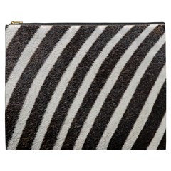 Zebra Zebra Pattern Zebra Fur Zebra Print Strip Cosmetic Bag (xxxl) by Azkajaya