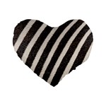 Zebra Zebra Pattern Zebra Fur Zebra Print Strip Standard 16  Premium Heart Shape Cushions Front