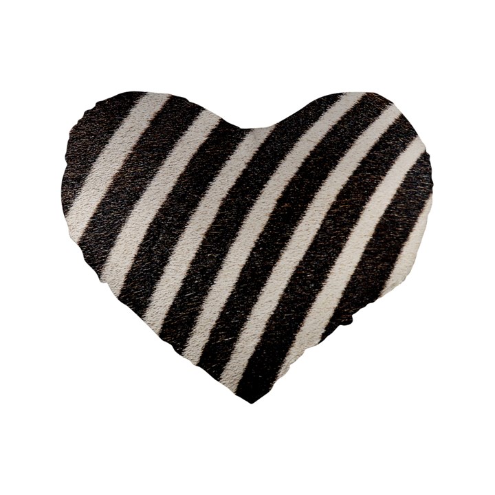 Zebra Zebra Pattern Zebra Fur Zebra Print Strip Standard 16  Premium Heart Shape Cushions