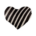 Zebra Zebra Pattern Zebra Fur Zebra Print Strip Standard 16  Premium Heart Shape Cushions Back