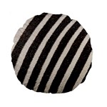 Zebra Zebra Pattern Zebra Fur Zebra Print Strip Standard 15  Premium Round Cushions Front