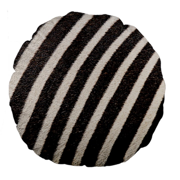 Zebra Zebra Pattern Zebra Fur Zebra Print Strip Large 18  Premium Round Cushions