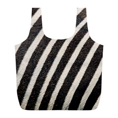 Zebra Zebra Pattern Zebra Fur Zebra Print Strip Full Print Recycle Bag (l) by Azkajaya