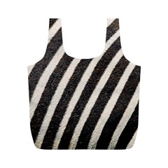 Zebra Zebra Pattern Zebra Fur Zebra Print Strip Full Print Recycle Bag (m) by Azkajaya