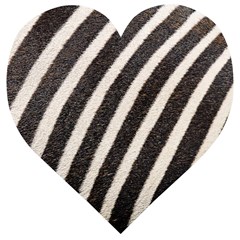 Zebra Zebra Pattern Zebra Fur Zebra Print Strip Wooden Puzzle Heart by Azkajaya