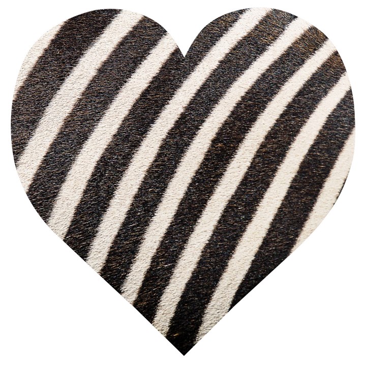 Zebra Zebra Pattern Zebra Fur Zebra Print Strip Wooden Puzzle Heart