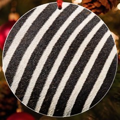 Zebra Zebra Pattern Zebra Fur Zebra Print Strip Uv Print Acrylic Ornament Round by Azkajaya