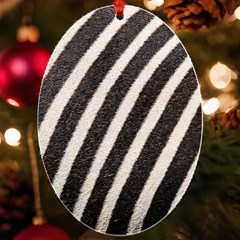 Zebra Zebra Pattern Zebra Fur Zebra Print Strip Uv Print Acrylic Ornament Oval by Azkajaya