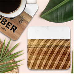 Zebra Zebra Pattern Zebra Fur Zebra Print Strip Marble Wood Coaster (square) by Azkajaya