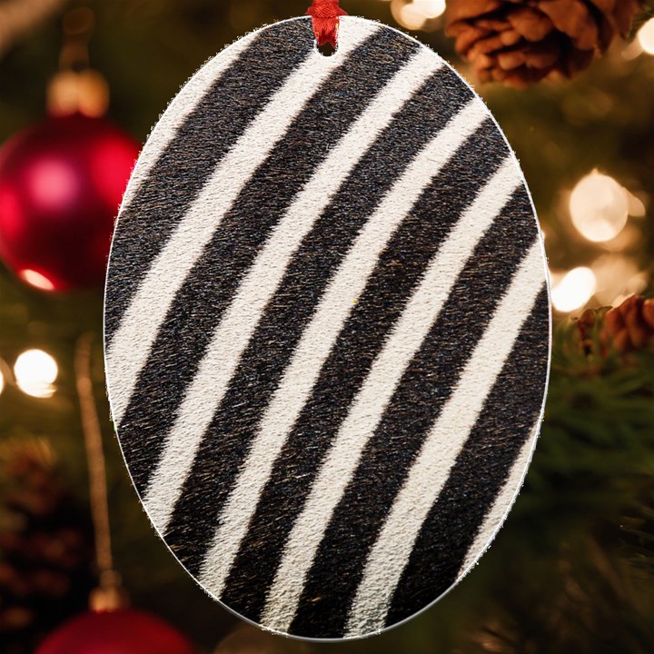 Zebra Zebra Pattern Zebra Fur Zebra Print Strip UV Print Acrylic Ornament Oval