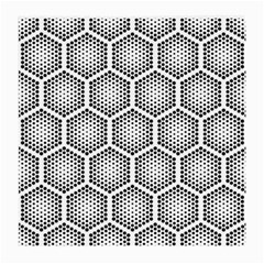 Halftone Tech Hexagons Seamless Pattern Medium Glasses Cloth by Ket1n9