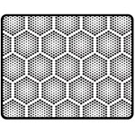 Halftone Tech Hexagons Seamless Pattern Fleece Blanket (Medium) 60 x50  Blanket Front